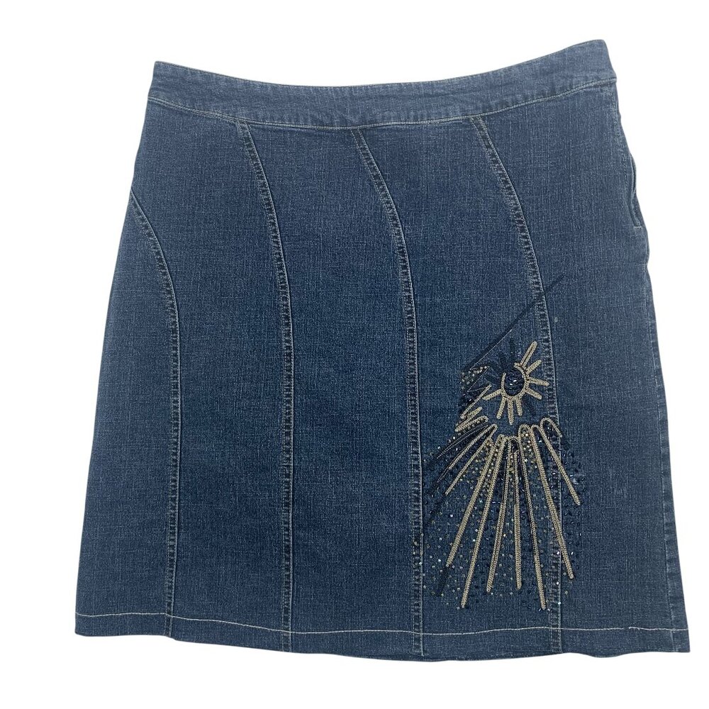 point zero  mini  denim skirt size 11